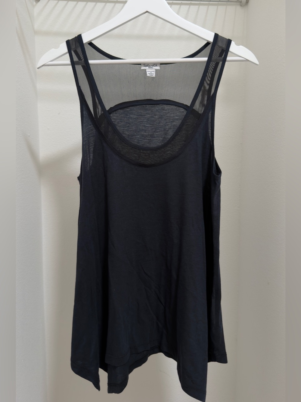 Splendid Navy Mesh-Trim Tank Top